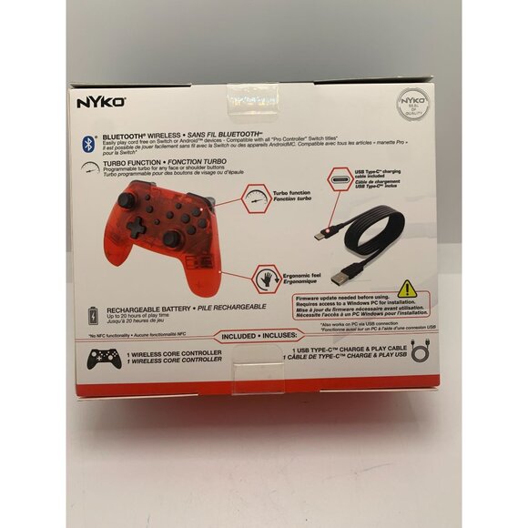 Nyko Wireless Core Controller For Nintendo Switch Lite & OLED Bluetooth Turbo Fu - Picture 2 of 3